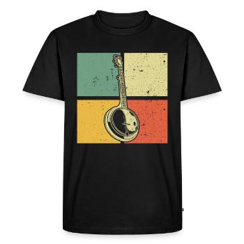 Banjo Banjo player Banjoist - Men's Premium Organic T-Shirt - black - Front - Nico (187cm)