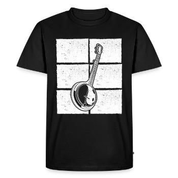 Banjo Banjo player Banjoist - Men's Premium Organic T-Shirt - black - Front - Nico (187cm)