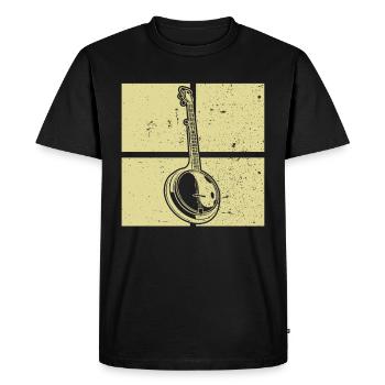 Banjo Banjo player Banjoist - Men's Premium Organic T-Shirt - black - Front - Nico (187cm)