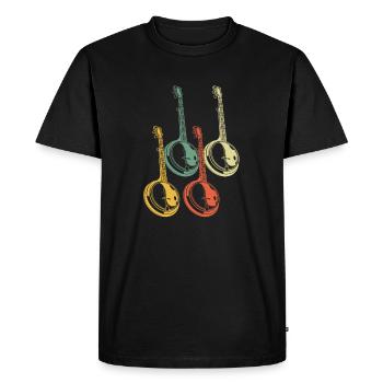 Banjo Banjo player Banjoist - Men's Premium Organic T-Shirt - black - Front - Nico (187cm)