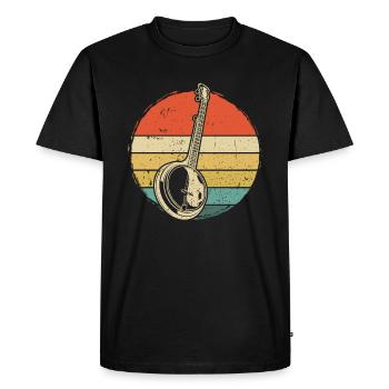 Banjo Banjo player Banjoist - Men's Premium Organic T-Shirt - black - Front - Nico (187cm)