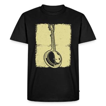 Banjo Banjo player Banjoist - Men's Premium Organic T-Shirt - black - Front - Nico (187cm)