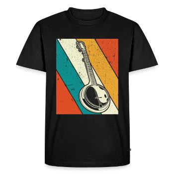 Banjo Banjo player Banjoist - Men's Premium Organic T-Shirt - black - Front - Nico (187cm)