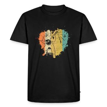 Banjo Banjo player Banjoist - Men's Premium Organic T-Shirt - black - Front - Nico (187cm)