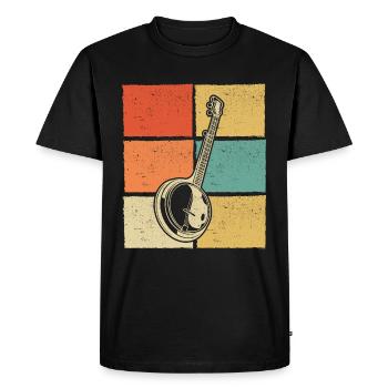 Banjo Banjo joueur Banjoïste - T-shirt Premium bio Homme - noir - Devant - Nico (187cm)