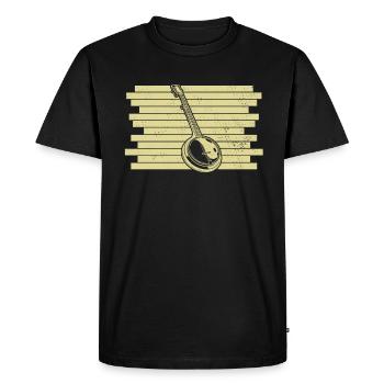 Banjo Banjo joueur Banjoïste - T-shirt Premium bio Homme - noir - Devant - Nico (187cm)
