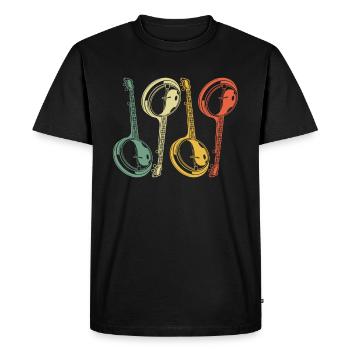 Banjo Banjo player Banjoist - Men's Premium Organic T-Shirt - black - Front - Nico (187cm)