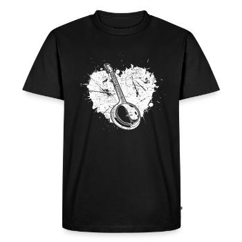 Banjo Banjo joueur Banjoïste - T-shirt Premium bio Homme - noir - Devant - Nico (187cm)