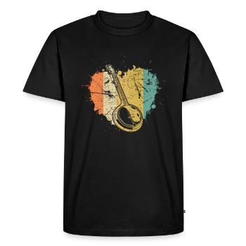 Banjo Banjo joueur Banjoïste - T-shirt Premium bio Homme - noir - Devant - Nico (187cm)