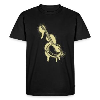Banjo Banjo player Banjoist - Men's Premium Organic T-Shirt - black - Front - Nico (187cm)