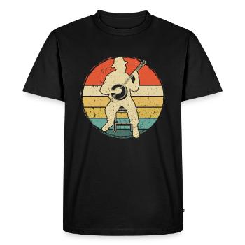 Banjo Banjo player Banjoist - Men's Premium Organic T-Shirt - black - Front - Nico (187cm)