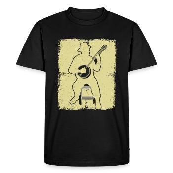 Banjo Banjo player Banjoist - Men's Premium Organic T-Shirt - black - Front - Nico (187cm)