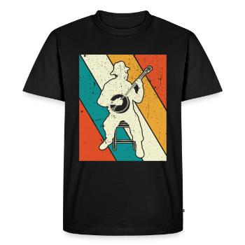 Banjo Banjo player Banjoist - Men's Premium Organic T-Shirt - black - Front - Nico (187cm)