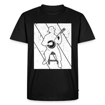 Banjo Banjo player Banjoist - Men's Premium Organic T-Shirt - black - Front - Nico (187cm)