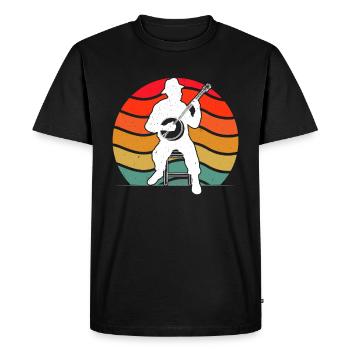 Banjo Banjo joueur Banjoïste - T-shirt Premium bio Homme - noir - Devant - Nico (187cm)