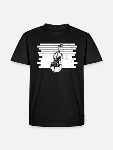Cello Cellospieler Cellist - Männer Premium Bio T-Shirt - Schwarz