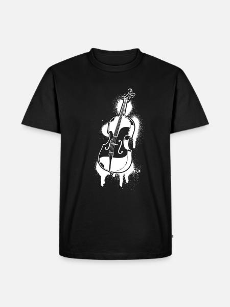 Cello Cellospieler Cellist - Männer Premium Bio T-Shirt - Schwarz