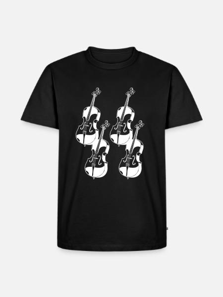 Cello Cellospieler Cellist - Männer Premium Bio T-Shirt - Schwarz