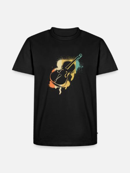 Cello Cellospieler Cellist - Männer Premium Bio T-Shirt - Schwarz