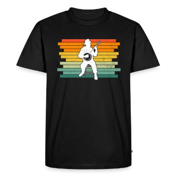 Banjo Banjo joueur Banjoïste - T-shirt Premium bio Homme - noir - Devant - Nico (187cm)