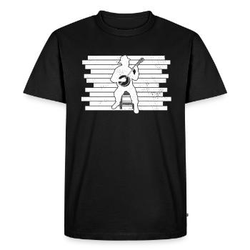 Banjo Banjo player Banjoist - Men's Premium Organic T-Shirt - black - Front - Nico (187cm)