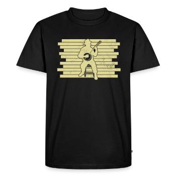 Banjo Banjo player Banjoist - Men's Premium Organic T-Shirt - black - Front - Nico (187cm)