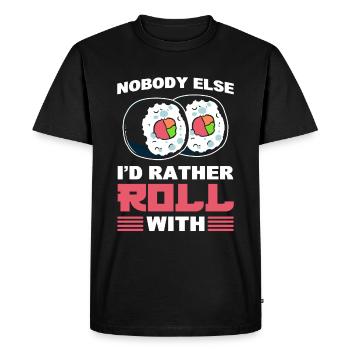 Sushi Roll Food Word Game Cooking and Cooking - Men's Premium Organic T-Shirt - black - Front - Nico (187cm)