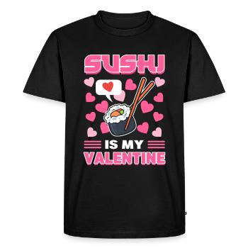 Sushi My Valentine's Day Sushi Fan - Men's Premium Organic T-Shirt - black - Front - Nico (187cm)