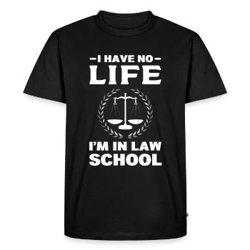 Étudiant en droit pas d’étudiant en droit de la vie - T-shirt Premium bio Homme - noir - Devant - Nico (187cm)