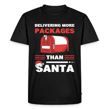 More parcels are delivered by courier and courier - Men's Premium Organic T-Shirt - black - Front - Nico (187cm)