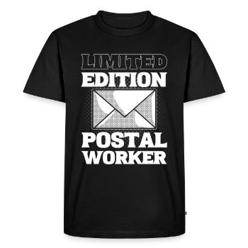 Funny postal worker postal worker - Men's Premium Organic T-Shirt - black - Front - Nico (187cm)