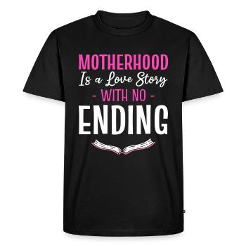 Maternité Mère engagée - T-shirt Premium bio Homme - noir - Devant - Nico (187cm)