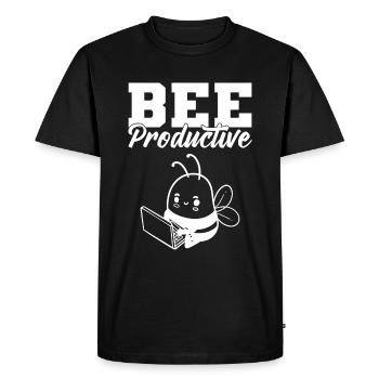 Abeille Productive Employée de bureau - T-shirt Premium bio Homme - noir - Devant - Nico (187cm)