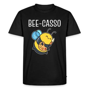 Artists and bee lovers - Men's Premium Organic T-Shirt - black - Front - Nico (187cm)