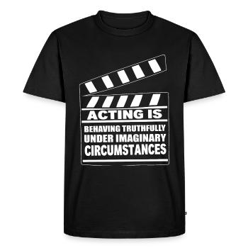 Funny actor - Men's Premium Organic T-Shirt - black - Front - Nico (187cm)