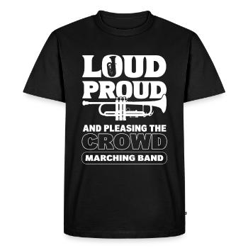 Trompettiste de fanfare bruyant et fier - T-shirt Premium bio Homme - noir - Devant - Nico (187cm)