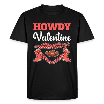 Éleveur Howdy Valentine - T-shirt Premium bio Homme - noir - Devant - Nico (187cm)