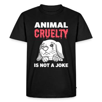 Contre la cruauté envers les animaux : militant des droits des animaux - T-shirt Premium bio Homme - noir - Devant - Nico (187cm)