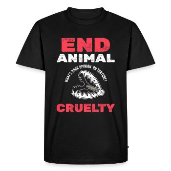 Contre la cruauté envers les animaux de compagnie - T-shirt Premium bio Homme - noir - Devant - Nico (187cm)