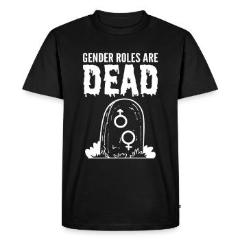 Les rôles de genre sont morts Militant des droits des homosexuels - T-shirt Premium bio Homme - noir - Devant - Nico (187cm)