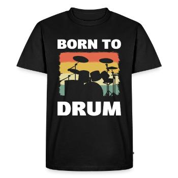 Born To Drum Musicians - T-shirt Premium bio Homme - noir - Devant - Nico (187cm)