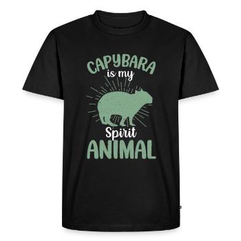 Capybara is my Spirit Animal - Capybaras - Men's Premium Organic T-Shirt - black - Front - Nico (187cm)