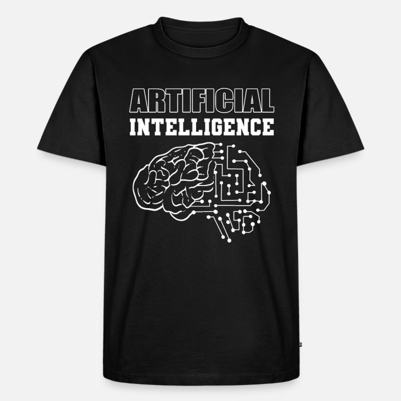 Artificial Intelligence Computertechniker - Männer Premium Bio T-Shirt - Schwarz