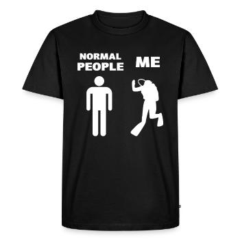 Plongée en apnée - T-shirt Premium bio Homme - noir - Devant - Nico (187cm)