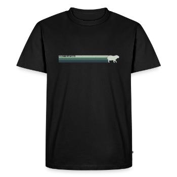 Retro Respect the Capybara - Capybara Fans - Men's Premium Organic T-Shirt - black - Front - Nico (187cm)