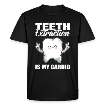 Dentiste dentiste praticien - T-shirt Premium bio Homme - noir - Devant - Nico (187cm)