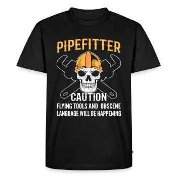 Funny plumber plumber - Men's Premium Organic T-Shirt - black - Front - Nico (187cm)