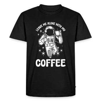 Astronaut Coffee Lover Astronaut - Men's Premium Organic T-Shirt - black - Front - Nico (187cm)