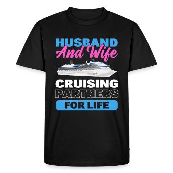 Husband And Wife Cruising Partners For Life Couple - Men's Premium Organic T-Shirt - black - Front - Nico (187cm)