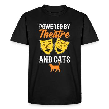 Theatre actor and cat lover - Men's Premium Organic T-Shirt - black - Front - Nico (187cm)